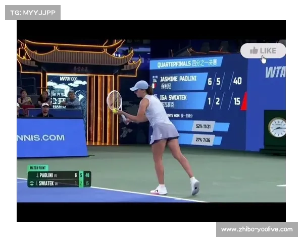 快讯：保利尼横扫斯瓦泰克晋级四强 65分钟完胜震惊全场